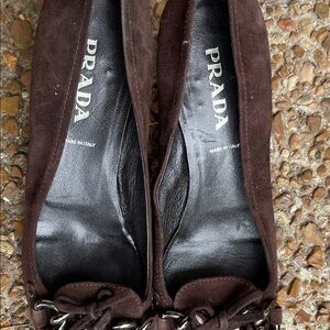 Prada Women's Chocolate Brown Suede Loafers